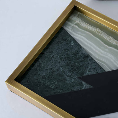 Color matching marble craft square tray