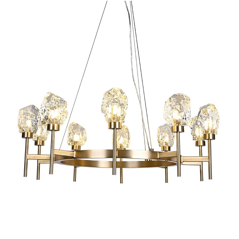 Lambert Glacier irregular solid crystal glass chandelier