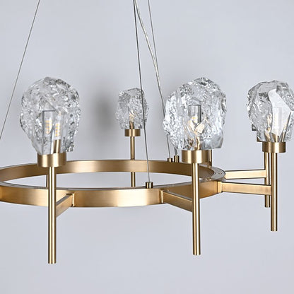 Lambert Glacier irregular solid crystal glass chandelier