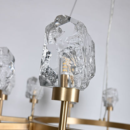 Lambert Glacier irregular solid crystal glass chandelier