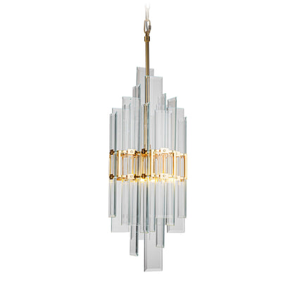 Magic city layered glass panels chandelier