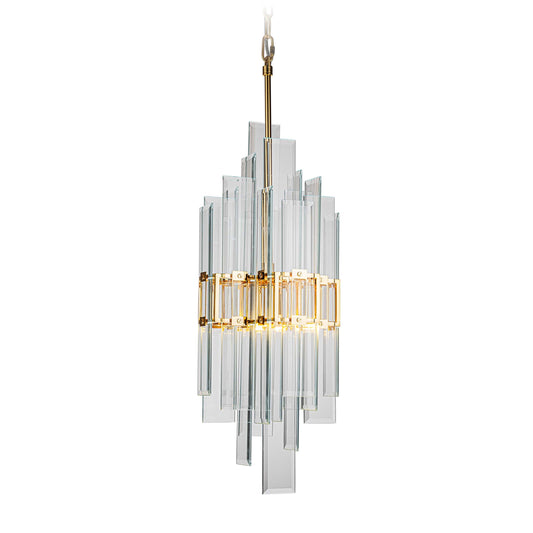 Magic city layered glass panels chandelier