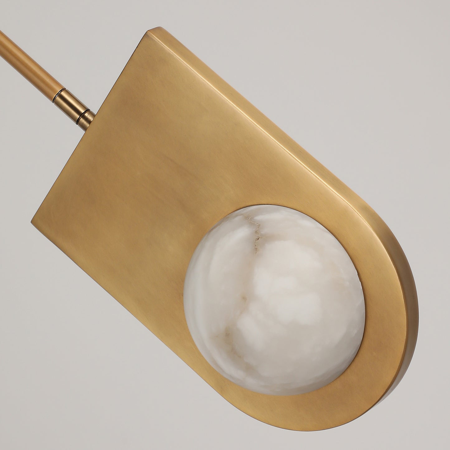 Saturn alabaster pendant light-single globe