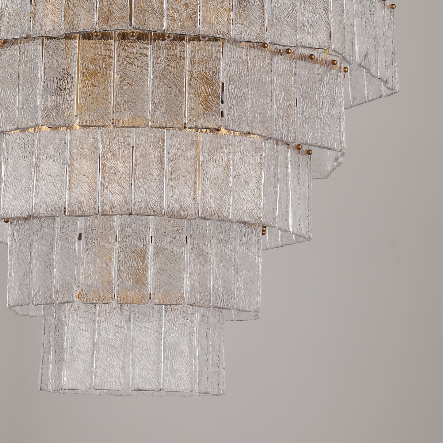 Experience the Octagonal Glacier Glass Chandelier's Timeless Charm