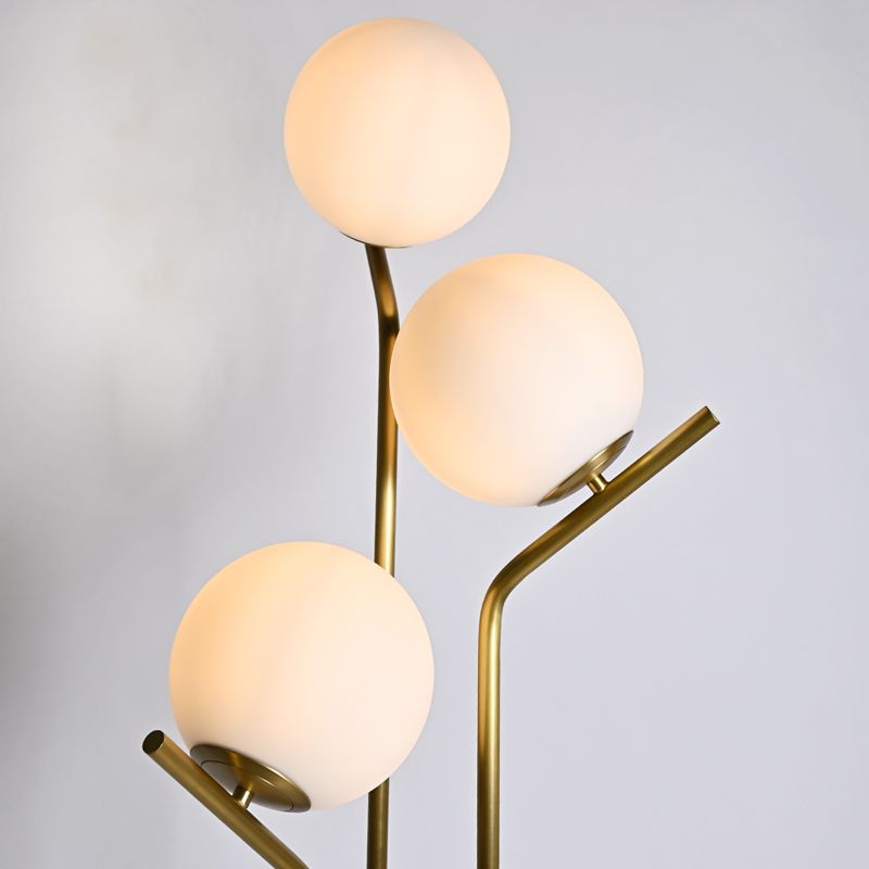 Fruited melons milky glass ball floor lamp