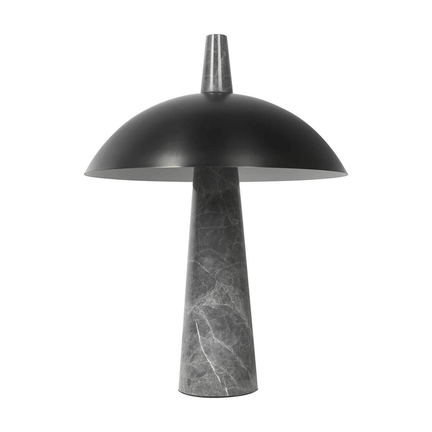 Arc metal lampshade table lamp