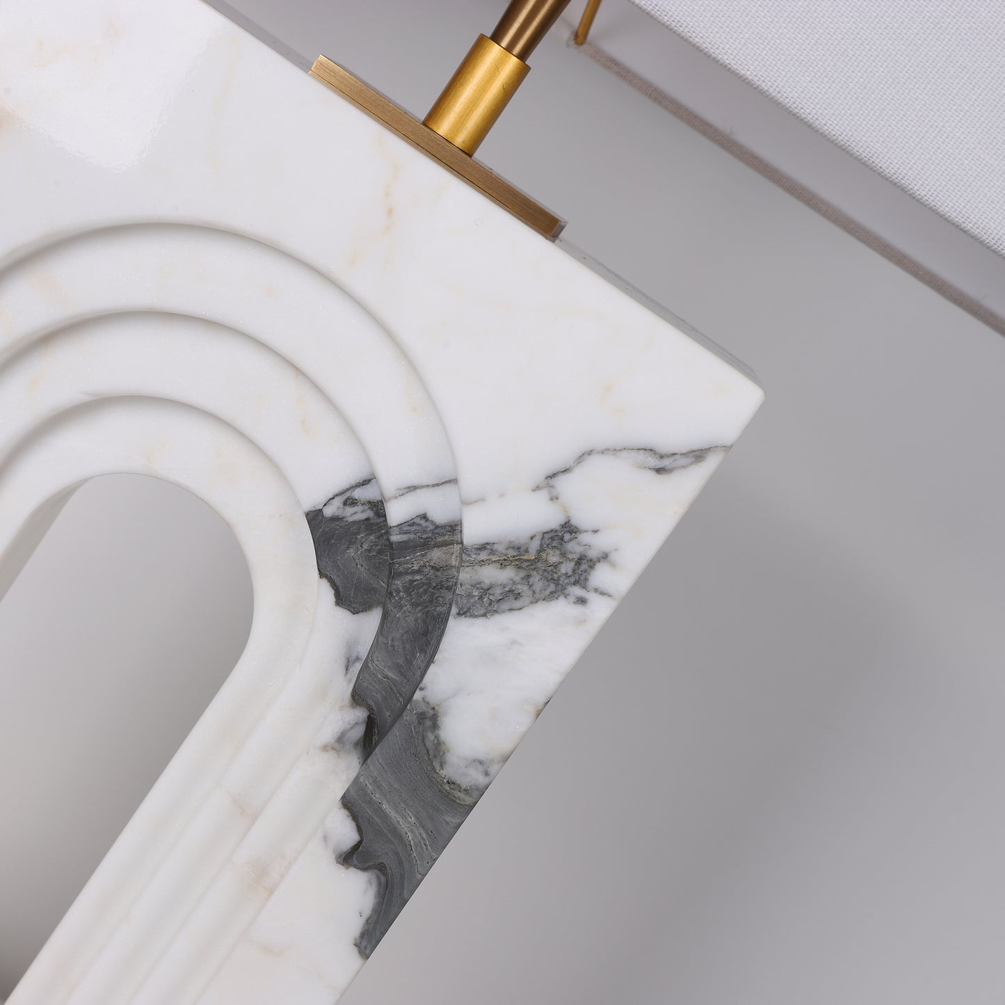 Arch white marble  table lamp