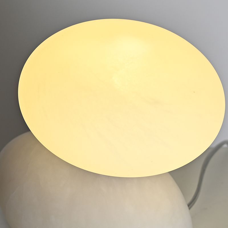 Alabaster cobble base opal glass bedside dimmable mini night light