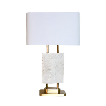 Art light primitive white marble table lamp