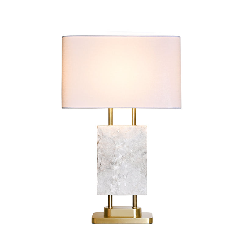 Art light primitive white marble table lamp