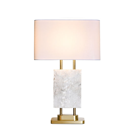 Art light primitive white marble table lamp