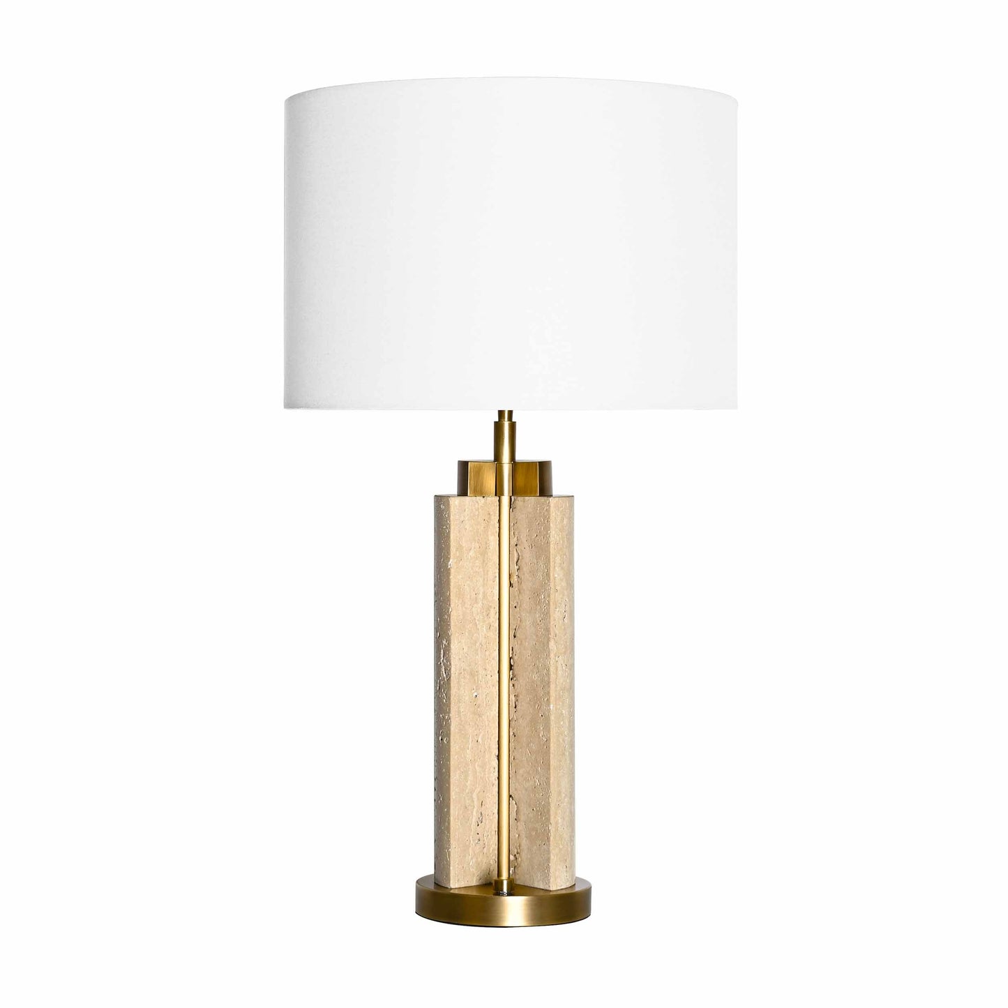 Art light centrosphere travertine marble table lamp