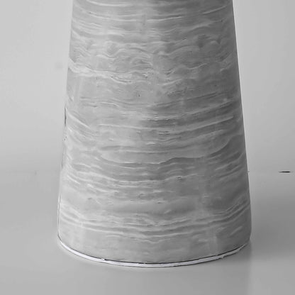 Haisa grey marble craft table lamp with black metal shade