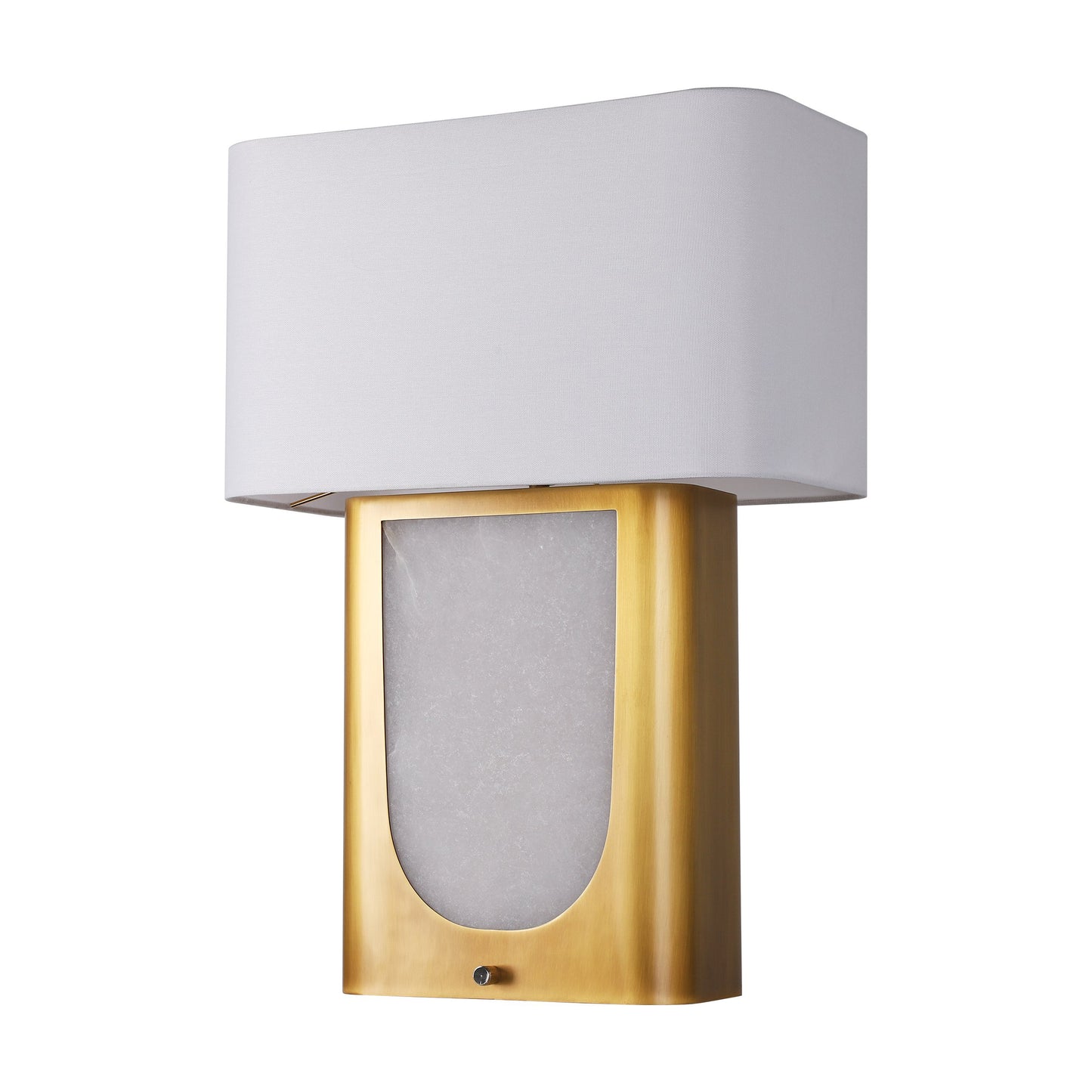 Twilight fog two-swtich U-shape alabaster table lamp