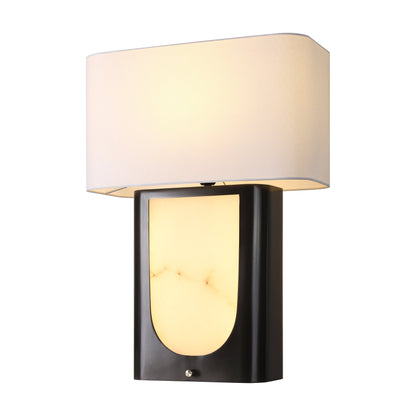 Twilight fog two-swtich U-shape alabaster table lamp