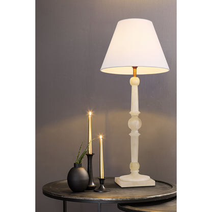 Twilight fog classic slim alabaster table lamp