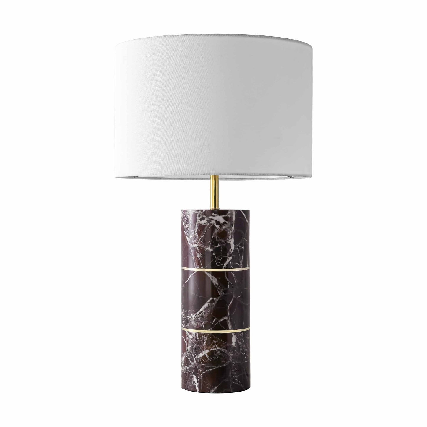 Violet marble hand-inlaid decorative clinderial craft table lamp