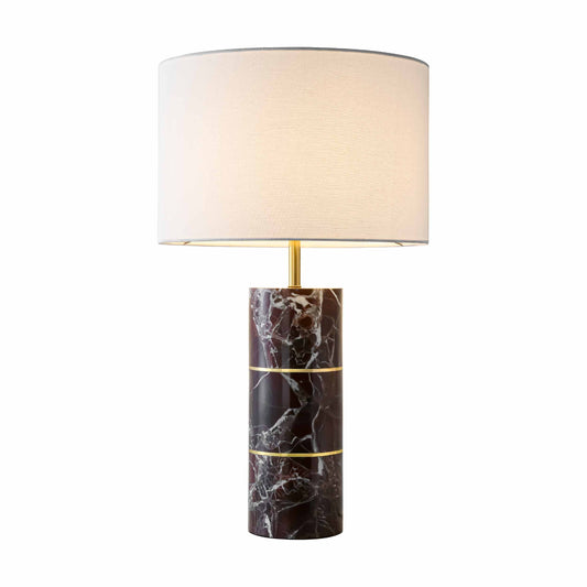 Violet marble hand-inlaid decorative clinderial craft table lamp