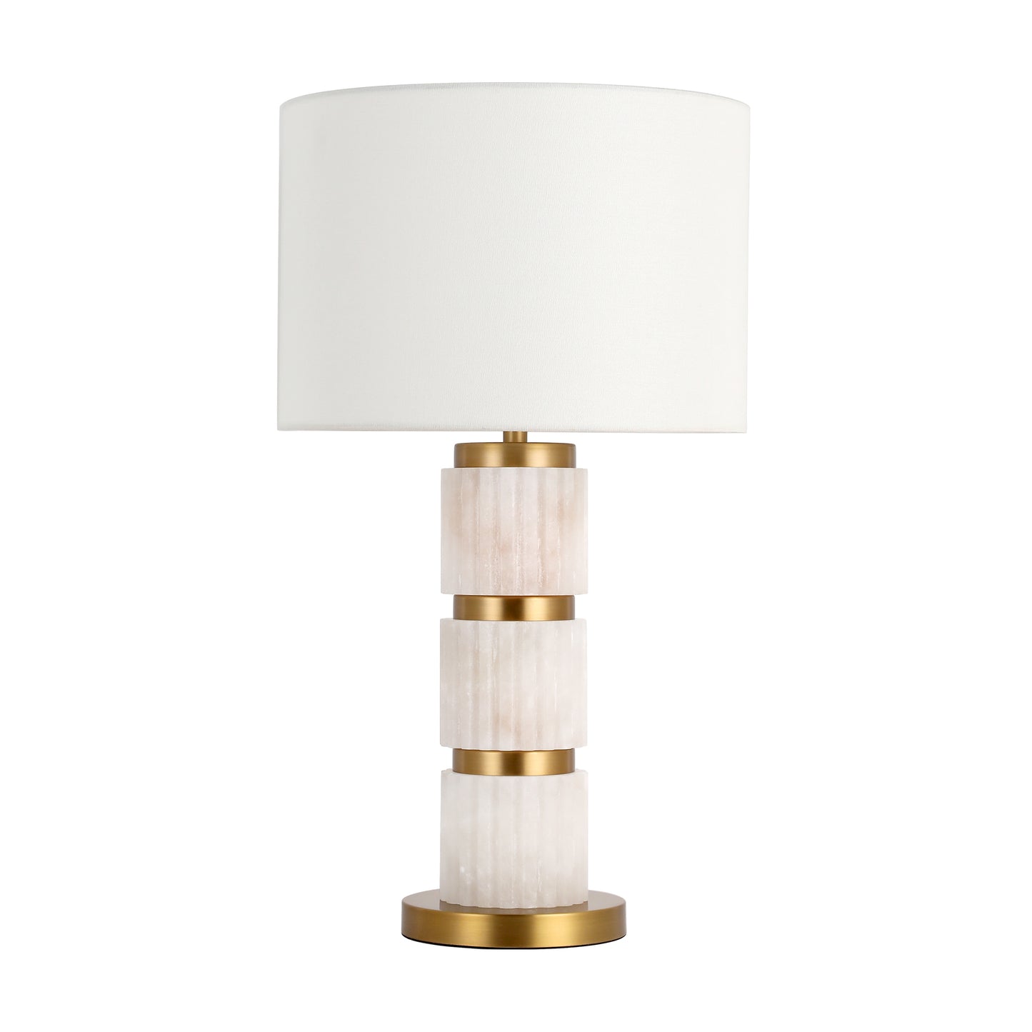 Triple Layer Alabaster Gear Table Lamp