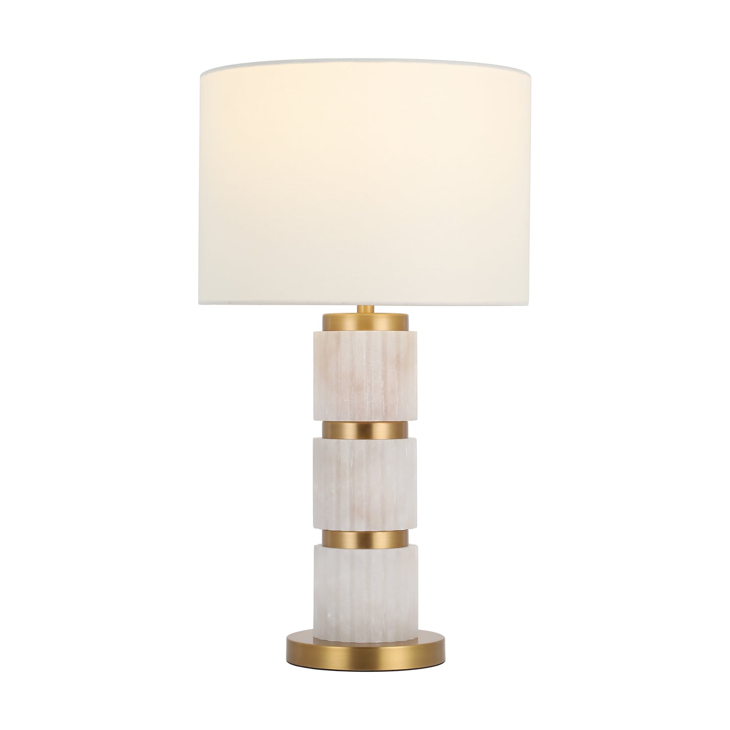 Triple Layer Alabaster Gear Table Lamp