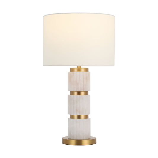 Triple Layer Alabaster Gear Table Lamp