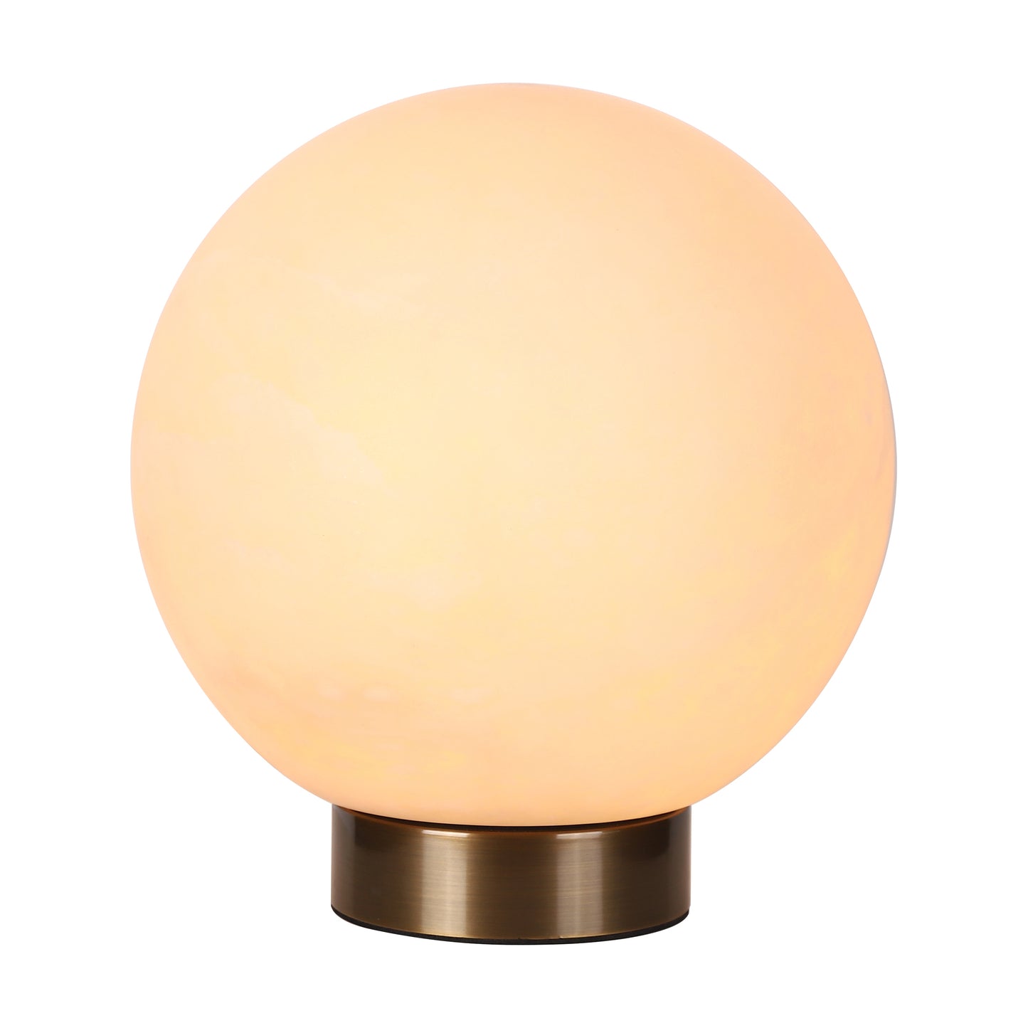 Twilight fog classic alabaster round pearl bedside table lamp