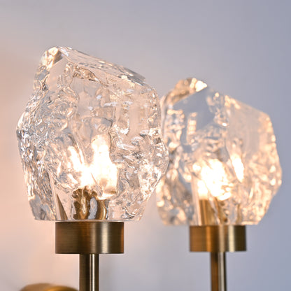 Lambert Glacier double irregular solid crystal glass wall lamp