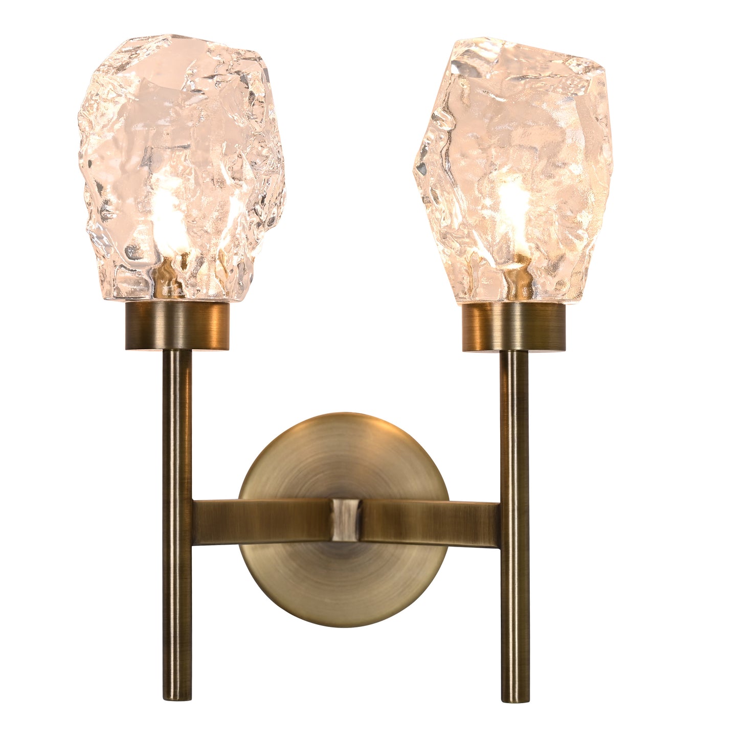 Lambert Glacier double irregular solid crystal glass wall lamp