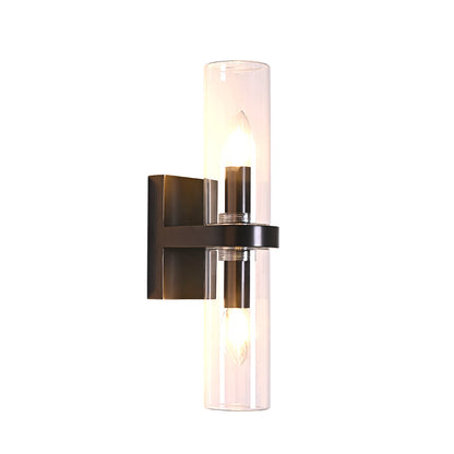 Outdoor copper wall lamp with glass cover