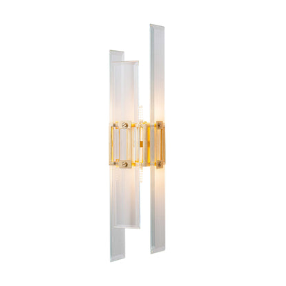 Magic city layered glass panels wall lamp