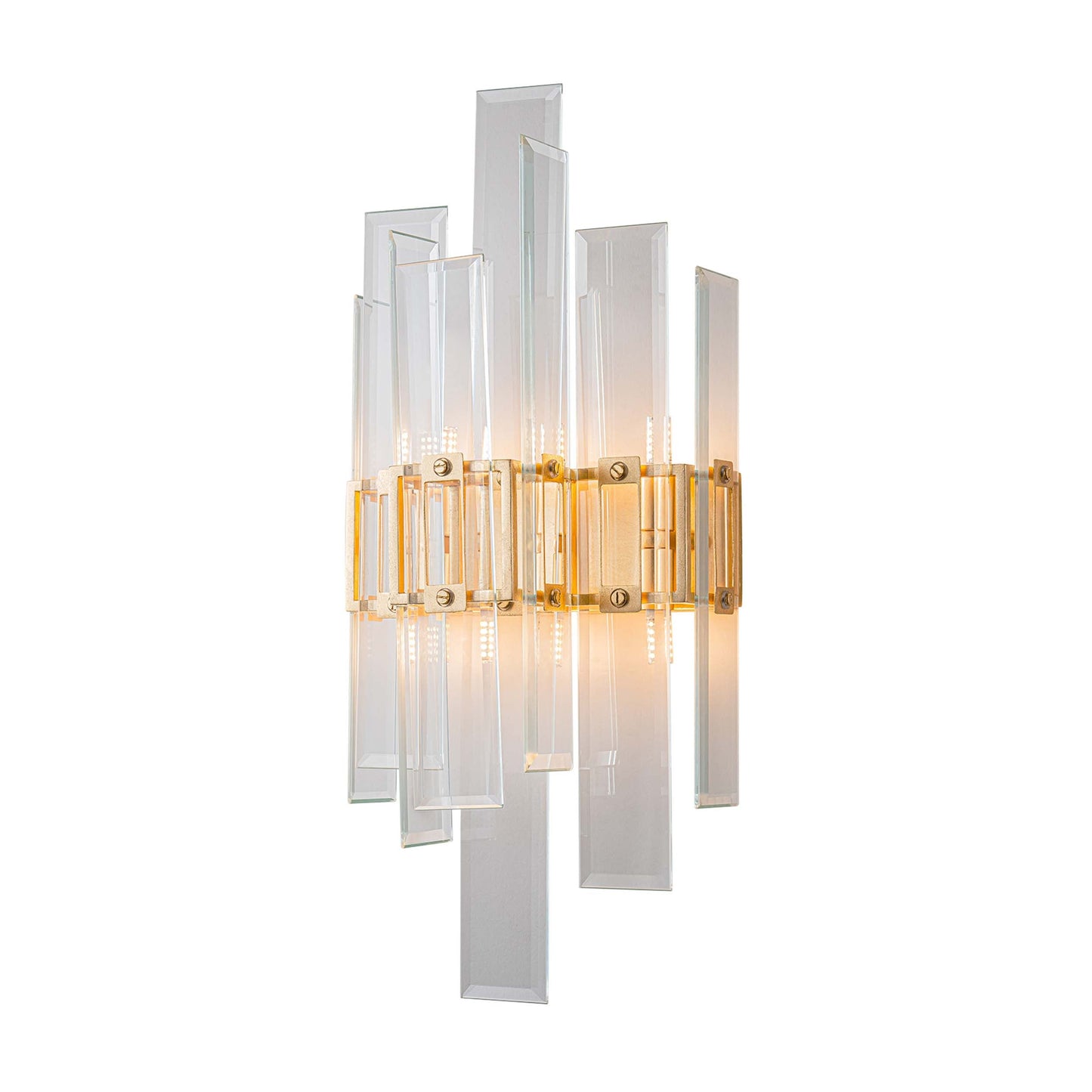 Magic city layered glass panels wall lamp