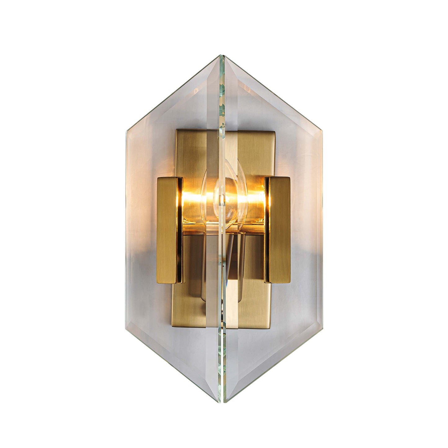 Magic city cross glass panels wall lamp