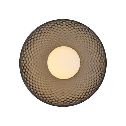 Vortex Circular Smoke Gray Glass Wall Light - Modern Simplicity with Oceanic Mystery | BRILLIANT-MAKER - BRILLIANT MAKER