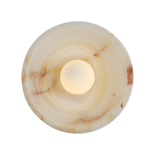 Vortex Circular White Jade Wall Light - Modern Simplicity with Oceanic Elegance | BRILLIANT-MAKER - BRILLIANT MAKER