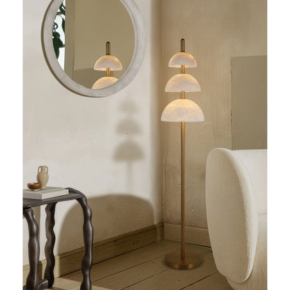 مصباح أرضي من الفخار ثلاثي الطوابق على شكل فطر FL5040: تحفة فنية نحتية من الضوء.