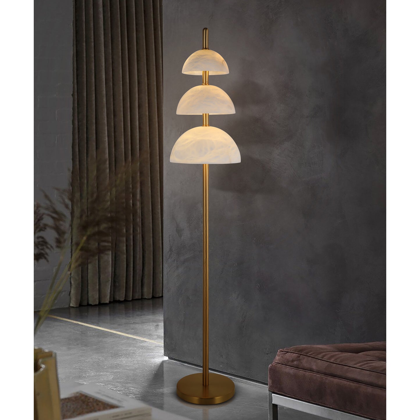 مصباح أرضي من الفخار ثلاثي الطوابق على شكل فطر FL5040: تحفة فنية نحتية من الضوء.