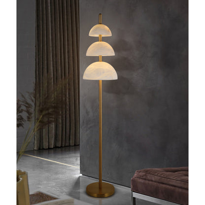 مصباح أرضي من الفخار ثلاثي الطوابق على شكل فطر FL5040: تحفة فنية نحتية من الضوء.