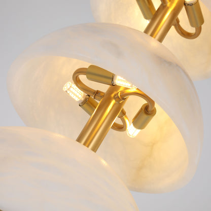 مصباح أرضي من الفخار ثلاثي الطوابق على شكل فطر FL5040: تحفة فنية نحتية من الضوء.