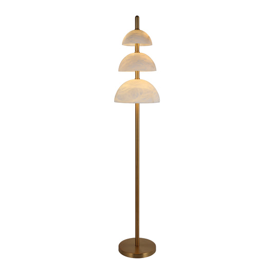 FL5040 Three-Tier Mushroom Alabaster Floor Lamp: A Sculptural Masterpiece of Light