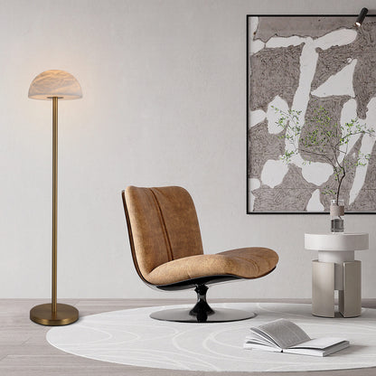 مصباح أرضي من الفطر المصنوع من الجص الأبيض FL5041: بساطة أنيقة، إضاءة هادئة.