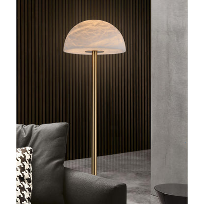 مصباح أرضي من الفطر المصنوع من الجص الأبيض FL5041: بساطة أنيقة، إضاءة هادئة.