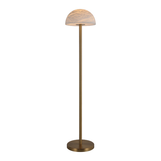 FL5041 Mushroom Alabaster Floor Lamp: Elegant Simplicity, Soothing Illumination
