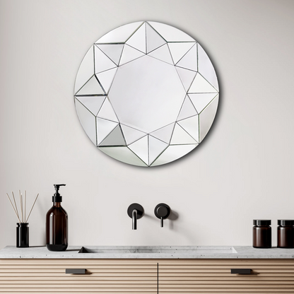 Luxury bright pyramid glass mirror