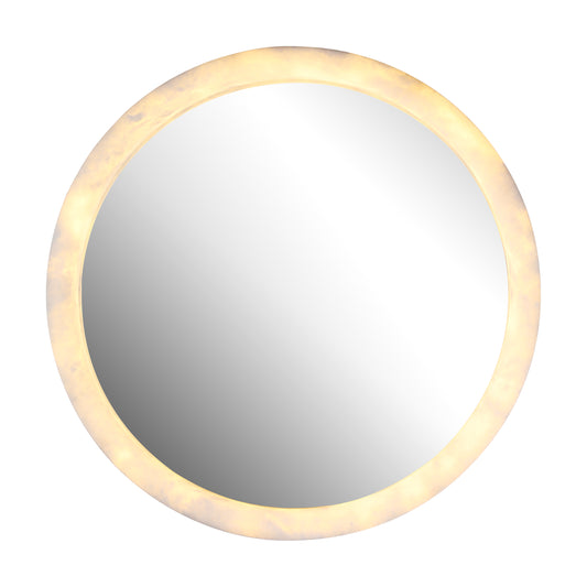 MG11013-1000 Alabaster Mirror Light-L: Grand Scale Illuminated Elegance