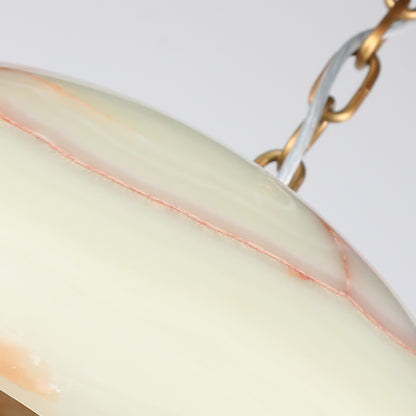 مصباح معلق فني من العقيق الطبيعي من بريليانت ميكر PL9201L - ثريا كبيرة نصف دائرية من اليشم قابلة للتخصيص للأعمال التجارية 