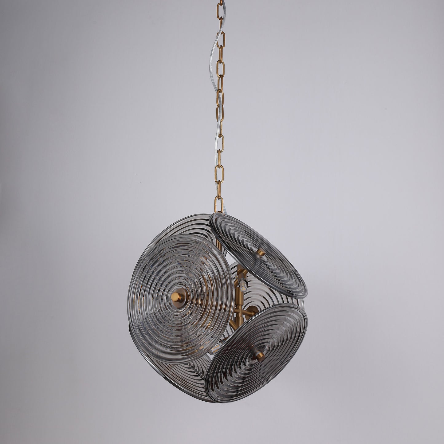 Brilliant - Maker PL9202 - مصباح معلق من الزجاج المجعد على شكل سيمفونية بين النجوم - إضاءة فنية هندسية مخصصة للأعمال التجارية (B2B)