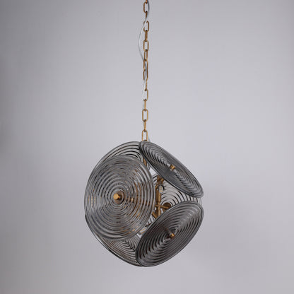 Brilliant - Maker PL9202 - مصباح معلق من الزجاج المجعد على شكل سيمفونية بين النجوم - إضاءة فنية هندسية مخصصة للأعمال التجارية (B2B)