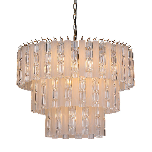 Brilliant - Maker PL9203CF Twisted Dual - Color Glass Chandelier - Custom B2B Luxury Lighting Solution