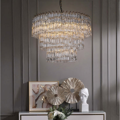 Brilliant - Maker PL9203CG Twisted Glass Chandelier - Custom B2B Lighting for Elegant Spaces