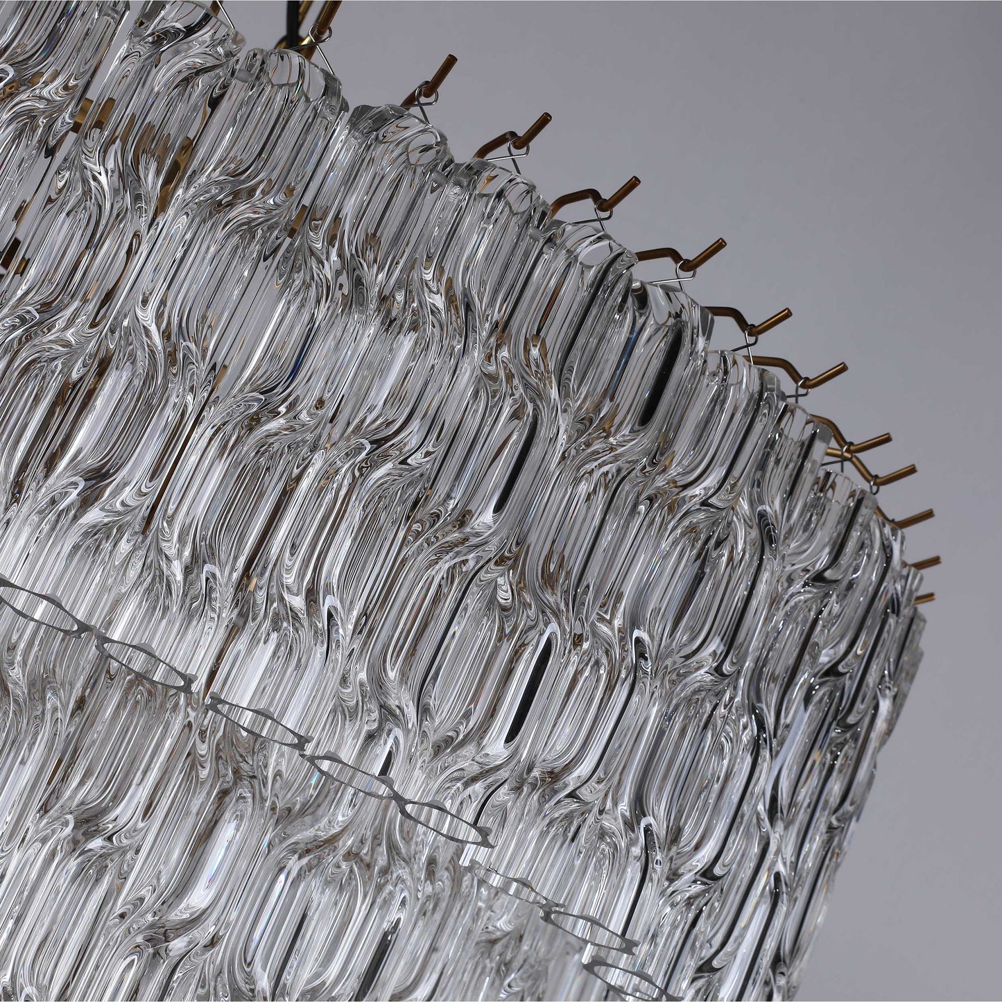 Brilliant - Maker PL9203CG Twisted Glass Chandelier - Custom B2B Lighting for Elegant Spaces